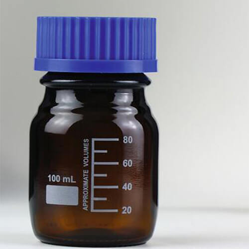 borosilicate 100ml GL45 square bottles